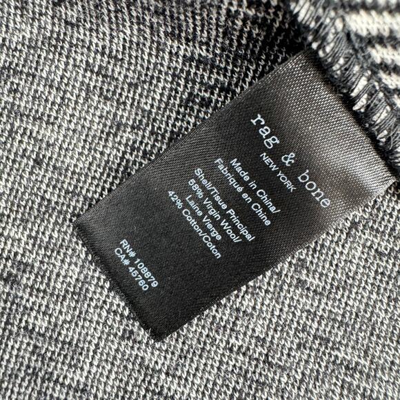 RAG & BONE Slade Blazer Slim Fit Houndstooth Blazer Size 4 Wool Cotton Fall - Picture 7 of 11